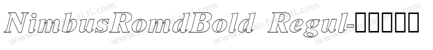 NimbusRomdBold Regul字体转换